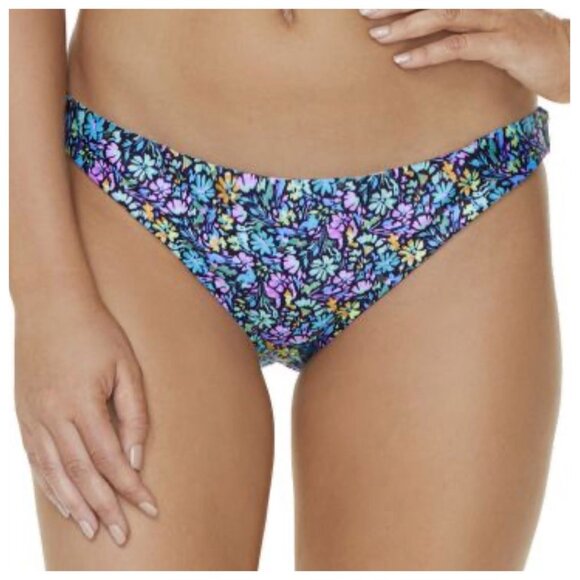 NWT RAISINS Reversible Floral & Tie-Dye Bikini Bottoms By Raisins,  Size Medium - Picture 1 of 9